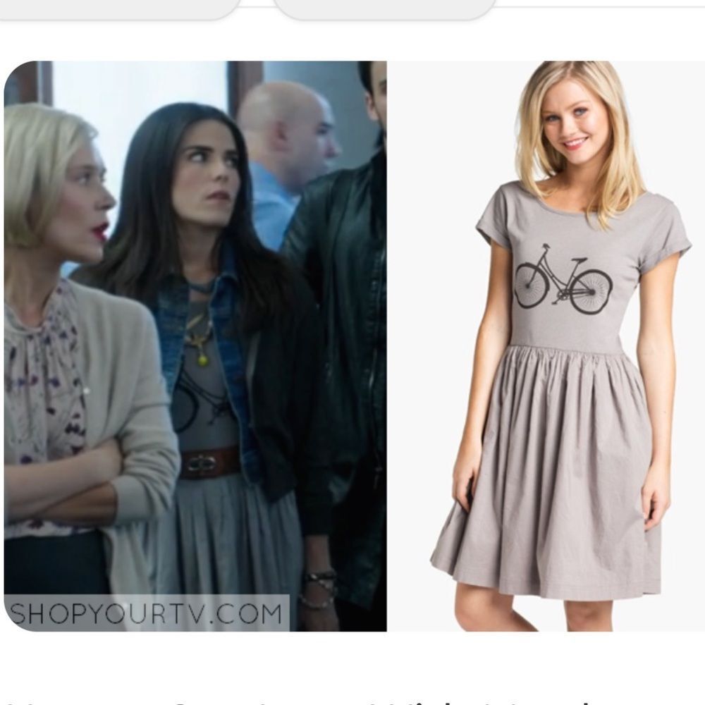 How to Get Away With Murder ASO Laurel Grey Bicycle Dress Womans 4 FC JEANS TWEE